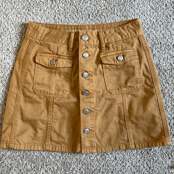 America Eagle button down jean skirt size 4 long - Picture 1 of 4